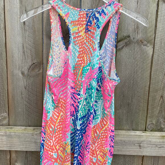 Lilly Pulitzer Dress Betty Maxi Electric Feel Sleeveless Scoop Neck Racerback XS - Picture 8 of 11